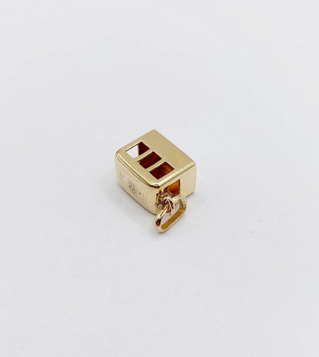 Pendentif Pendentif cabine de téléski vintage en or jaune 18k 58 Facettes A06870