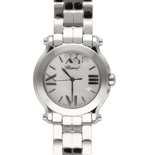 Montre Montre Chopard Happy Sport dame 27/8509 quartz acier 30 mm – 5 diamants – 2010 58 Facettes FB11545