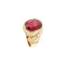 Bague Bague chevalière homme en or jaune 18 ct avec rubis 58 Facettes 39166