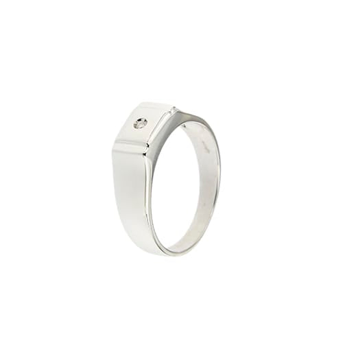 Bague Bague homme - Anneau en or blanc 18 ct et diamant 58 Facettes 38989