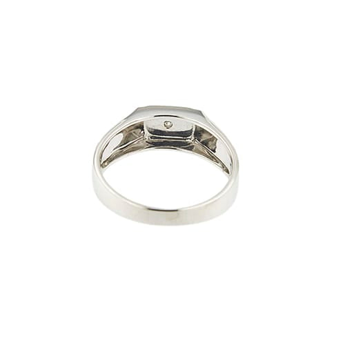 Bague Bague homme - Anneau en or blanc 18 ct et diamant 58 Facettes 38989