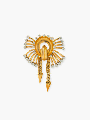 Broche Broche moderne en or jaune et diamants 58 Facettes 210019
