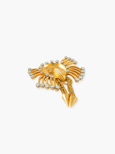 Broche Broche moderne en or jaune et diamants 58 Facettes 210019