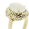 Bague Bague - Opale cabochon 2 ct en or jaune 14 kt 58 Facettes 40644