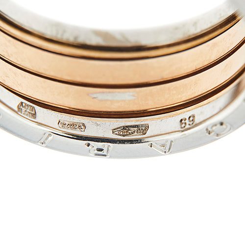 Bague Bulgari B.Zero1 - Bague homme trois bandes en or blanc et or rose 58 Facettes 38826