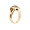 Bague 54 Bague contrariée en or rose 18 ct avec diamants 58 Facettes 38660
