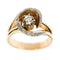 Bague 54 Bague contrariée en or rose 18 ct avec diamants 58 Facettes 38660