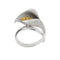 Bague Annamaria Cammilli Calla - Bague fleur en or blanc et or jaune, saphirs jaunes 58 Facettes 29248