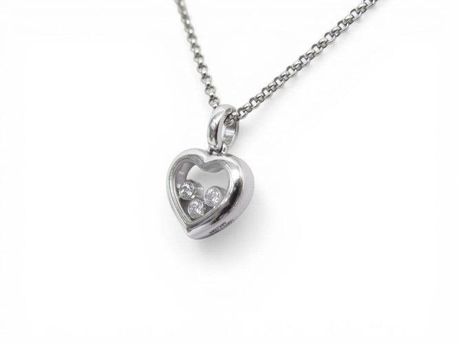 Collier Chopard Happy Diamonds Icons - Collier en or blanc 18k et diamants 58 Facettes 274050