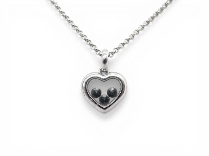 Collier Chopard Happy Diamonds Icons - Collier en or blanc 18k et diamants 58 Facettes 274050