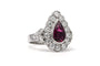 Bague 58 Bague contemporaine en or blanc 18 carats, tourmaline et diamants 58 Facettes 23580