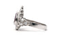 Bague 58 Bague contemporaine en or blanc 18 carats, tourmaline et diamants 58 Facettes 23580