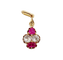 Pendentif Pendentif antique en or 14k avec diamants taille ancienne et rubis (circa 1920) 58 Facettes A06833