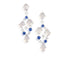 Boucles d'oreilles JOTHI SEROJ - Pendants d’oreilles en or gris et titane, pierres de lune, saphirs et diamants 58 Facettes 227235