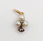 Pendentif Pendentif trèfle victorien en or rose 14k, perles et diamants taille rose 58 Facettes A06883