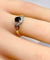 Bague 48 Bague en or 18 carats avec saphir et diamants 58 Facettes AB705