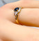 Bague 48 Bague en or 18 carats avec saphir et diamants 58 Facettes AB705