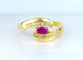 Bague 50 Bague en or jaune 18 carats rubis et diamants 58 Facettes AB706