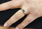 Bague 53.5 Bague saphir et diamants en or jaune 18K 58 Facettes BAG.SAPH.2129.3