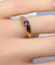 Bague 51 Bague jonc en or jaune 18 carats avec améthyste 58 Facettes AB708