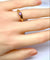 Bague 51 Bague jonc en or jaune 18 carats avec améthyste 58 Facettes AB708