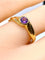 Bague 51 Bague jonc en or jaune 18 carats avec améthyste 58 Facettes AB708