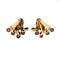 Boucles d'oreilles Boucles d'oreilles à clips - Or jaune 750 et platine 950, rubis synthétiques 58 Facettes 260025SP