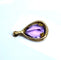 Pendentif Pendentif en or jaune 18 carats et améthyste taille poire 58 Facettes AB710