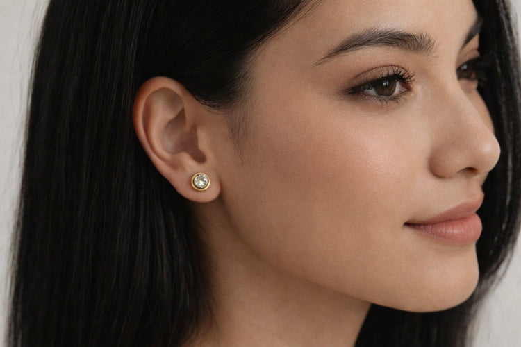 Boucles d'oreilles Boucles d'oreilles puces - Or jaune 18k et diamants 0,50 ct 58 Facettes 50396
