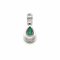 Pendentif Pendentif - Émeraude en forme de goutte et diamants en or blanc 58 Facettes 50401