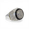 Bague 54 David Webb - Bague en or blanc avec diamants et cristal de roche 58 Facettes