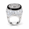 Bague 54 David Webb - Bague en or blanc et diamants 58 Facettes
