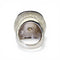 Bague 54 David Webb - Bague en or blanc avec diamants et cristal de roche 58 Facettes