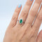Bague 53 Bague marquise vintage en or blanc 18K, émeraude et diamants 58 Facettes 1776