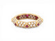 Bague 50 Mauboussin - Bague alliance en or jaune 18k, diamants et rubis, T50 58 Facettes 273982