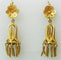 Boucles d'oreilles Boucles d'oreilles orientales anciennes en or 19-20 carats, filigrane 58 Facettes earrings 38
