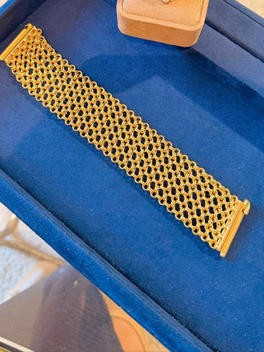Bracelet Bracelet manchette en or jaune 18 carats 58 Facettes manchette