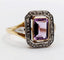 Bague 55.5 Bague Art déco en or 18k, améthyste et diamants taille rose 58 Facettes A06959
