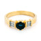 Bague 55 Elassa B.V. - Bague trilogie en or jaune 18 carats saphir et diamants 58 Facettes B526664CAB0042D9AE92A32AB5056273