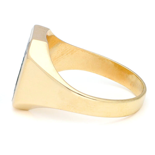 Bague 55 Bague chevalière - Agate verte gravée en or 14k 58 Facettes D78C2234A827466DA67FCB76D45789AC