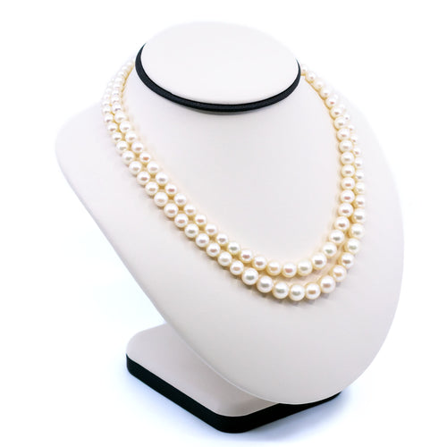 Collier Collier double rang de perles de culture en or 18k 58 Facettes 195EE4F2DA4F410483714EA26EB2C2A9