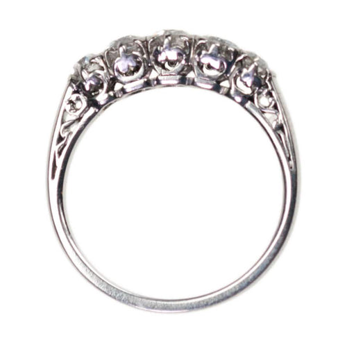 Bague 57 Bague rangée en platine 950 avec diamants taille ancienne 58 Facettes A48ADF07608B4FEFB7B72C399C777A12