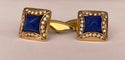 Boucles d'oreilles Boucles d’oreilles en or jaune 18 ct lapis-lazuli et diamants 58 Facettes ring