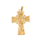 Pendentif Croix - Pendentif ajouré en or jaune 18 carats à grappes de raisin 58 Facettes croix