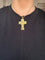 Pendentif Croix - Pendentif ajouré en or jaune 18 carats à grappes de raisin 58 Facettes croix