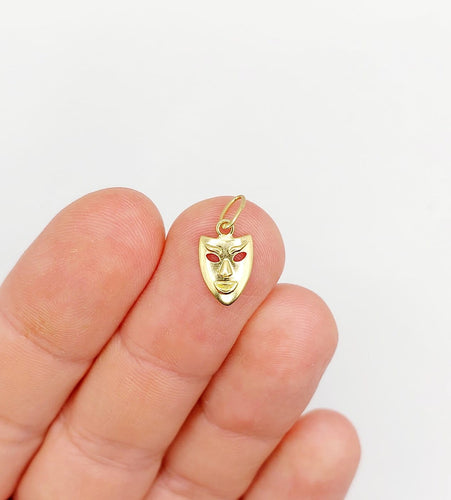 Pendentif Pendentif vintage masque de carnaval en or jaune 18k 58 Facettes A01876