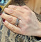 Bague 48 Cartier - Alliances en or blanc 18 carats et diamants 58 Facettes carduo