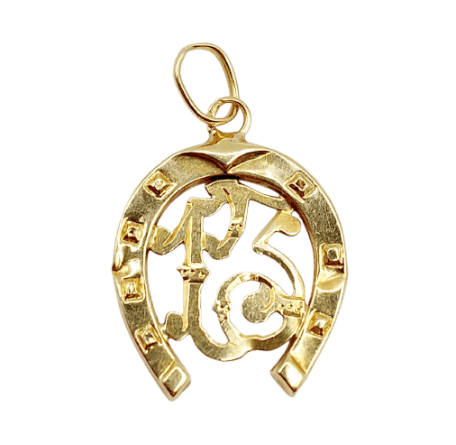 Pendentif Pendentif vintage - Fer à cheval n°13 en or jaune 18k 58 Facettes A05905