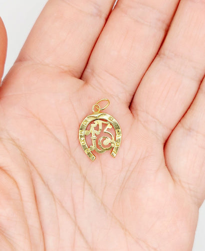 Pendentif Pendentif vintage - Fer à cheval n°13 en or jaune 18k 58 Facettes A05905