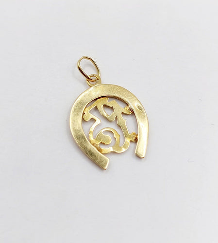 Pendentif Pendentif vintage - Fer à cheval n°13 en or jaune 18k 58 Facettes A05905